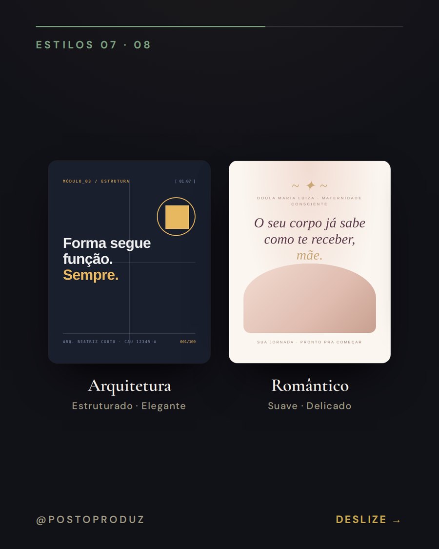 Estilos Arquitetura e Romântico aplicados